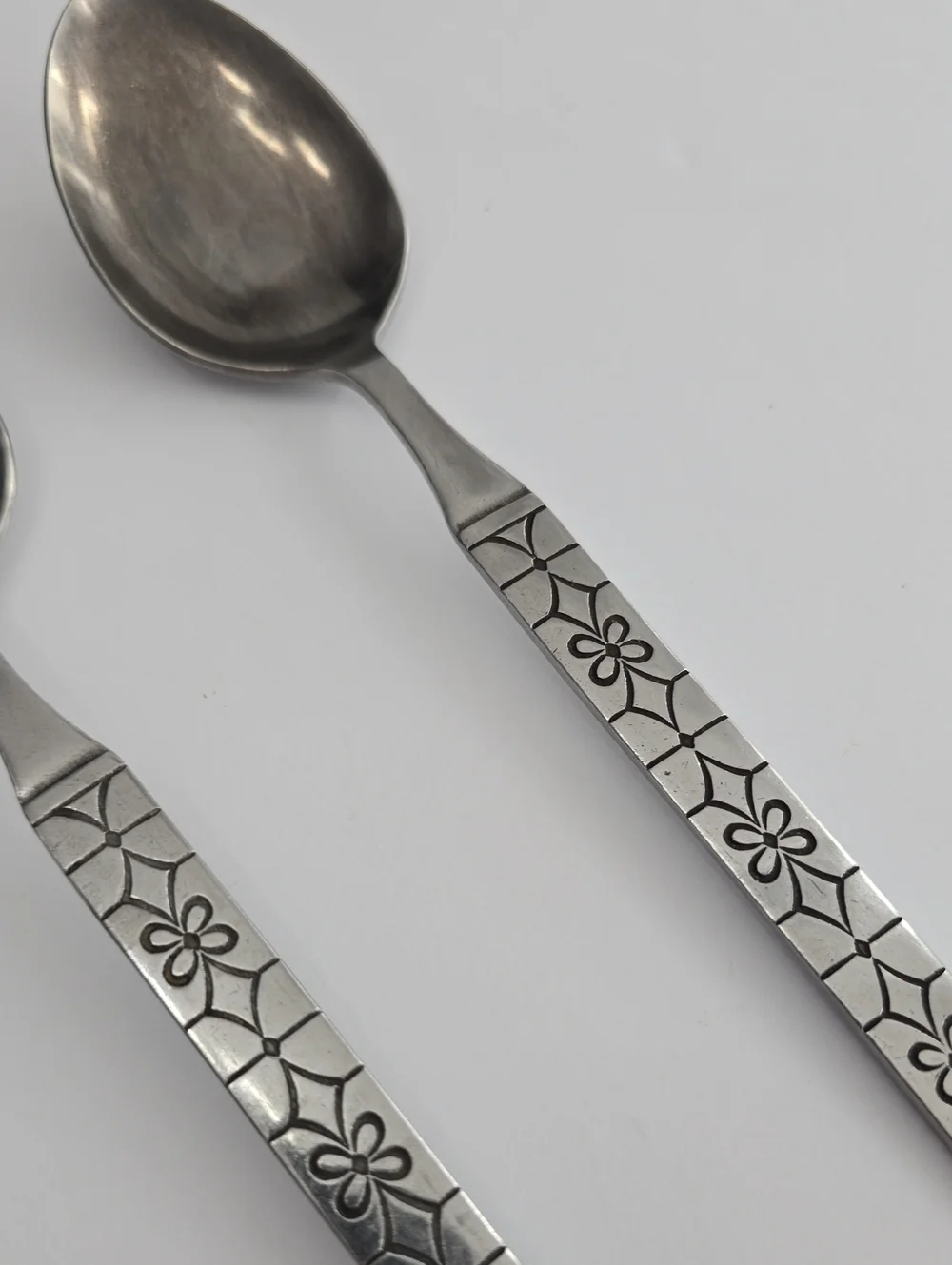 Vintage MCM Oneida Northland Stainless Set Of 2 Impulse Serving Spoons 8